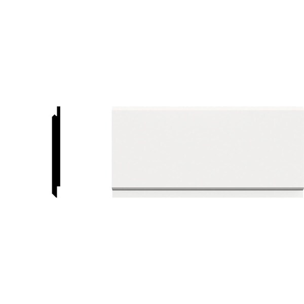 Ekena Millwork 7 1/8"H x 5/8"P x 96"L Shiplap/Nickel Gap Planking Moulding, PVC MLD07X01X96PLSWPV - main